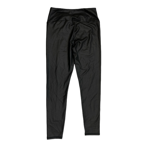 NEW Gottex Black Faux Leather Leggings Size Medium - Picture 2 of 4